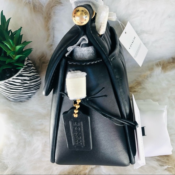 Authentic Brand New Coach Willis Top Handle 18 C3844 With Quilting in Black - Picture 7 of 16